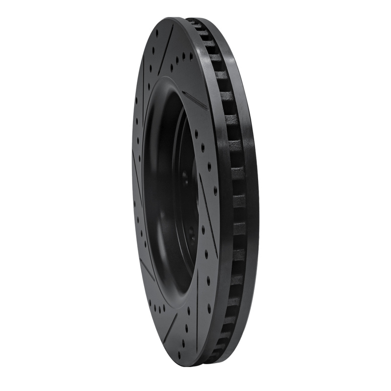 Ford F-150 Brake Rotor (1) - Front Right - R1 Concepts - Drilled & Slotted - Black - `10-`14